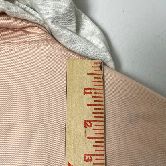 Torrid Jacket Women 0 Peach Gray Hooded Anorak Jacket Lightweight Drawstring - Picture 5 of 13